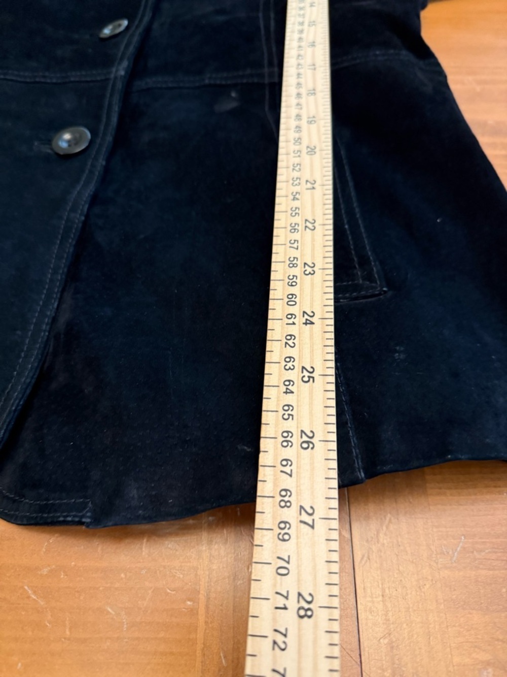 Leather Black Jacket Women Size PM Pockets Elegant Chic Classic Dark Feminine - Picture 12 of 12